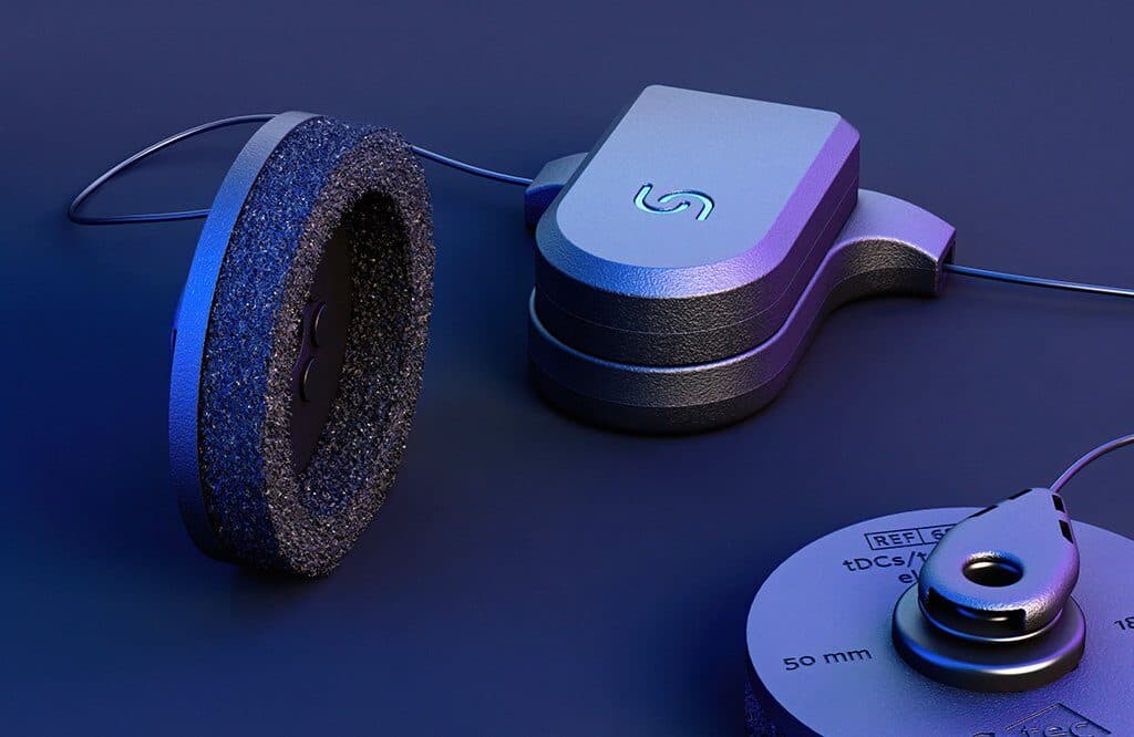 Unicorn tDCS Core-2 stimülatörü ve elektrot yakından